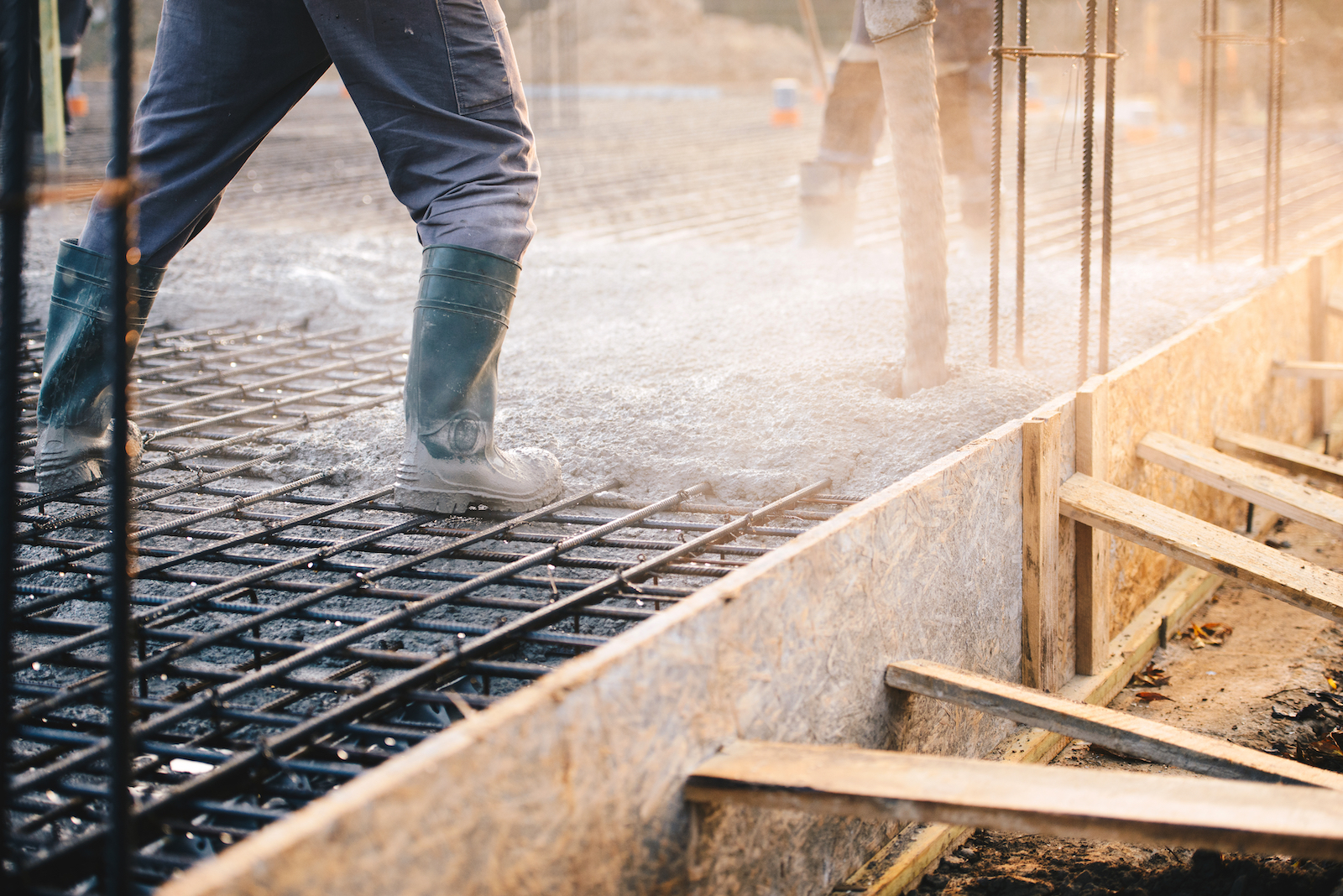 betonnen terras storten